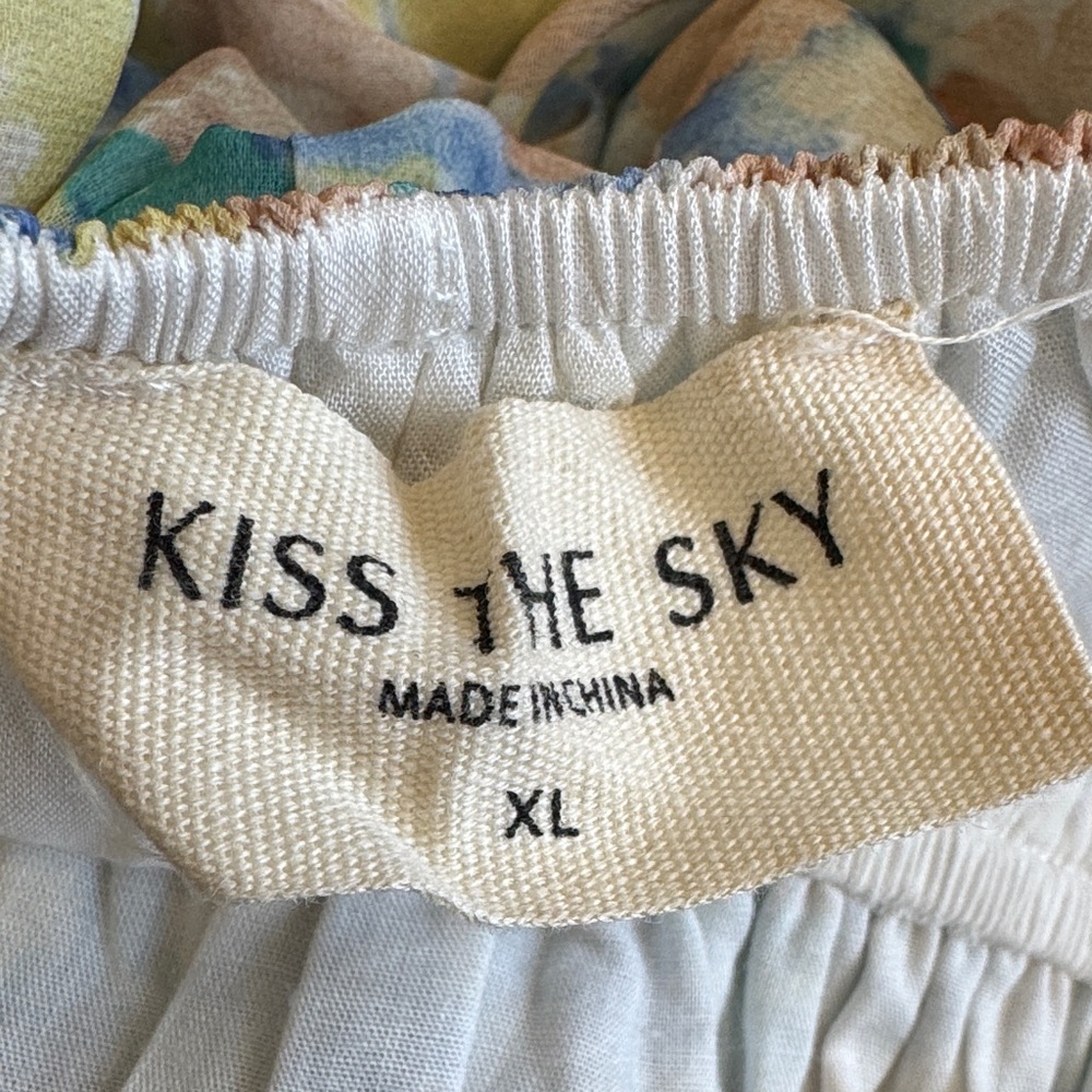 Urban Outfitters Kiss The Sky Printed Strappy-Back Mini Dress Sz XL - Picture 6 of 8